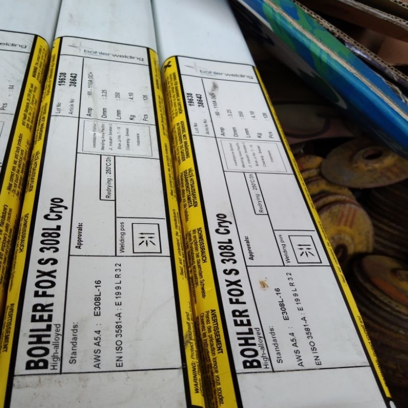 KAWAT LAS STAINLESS STEEL BOHLER-308L AWS E308L-16 Size.3.2MM