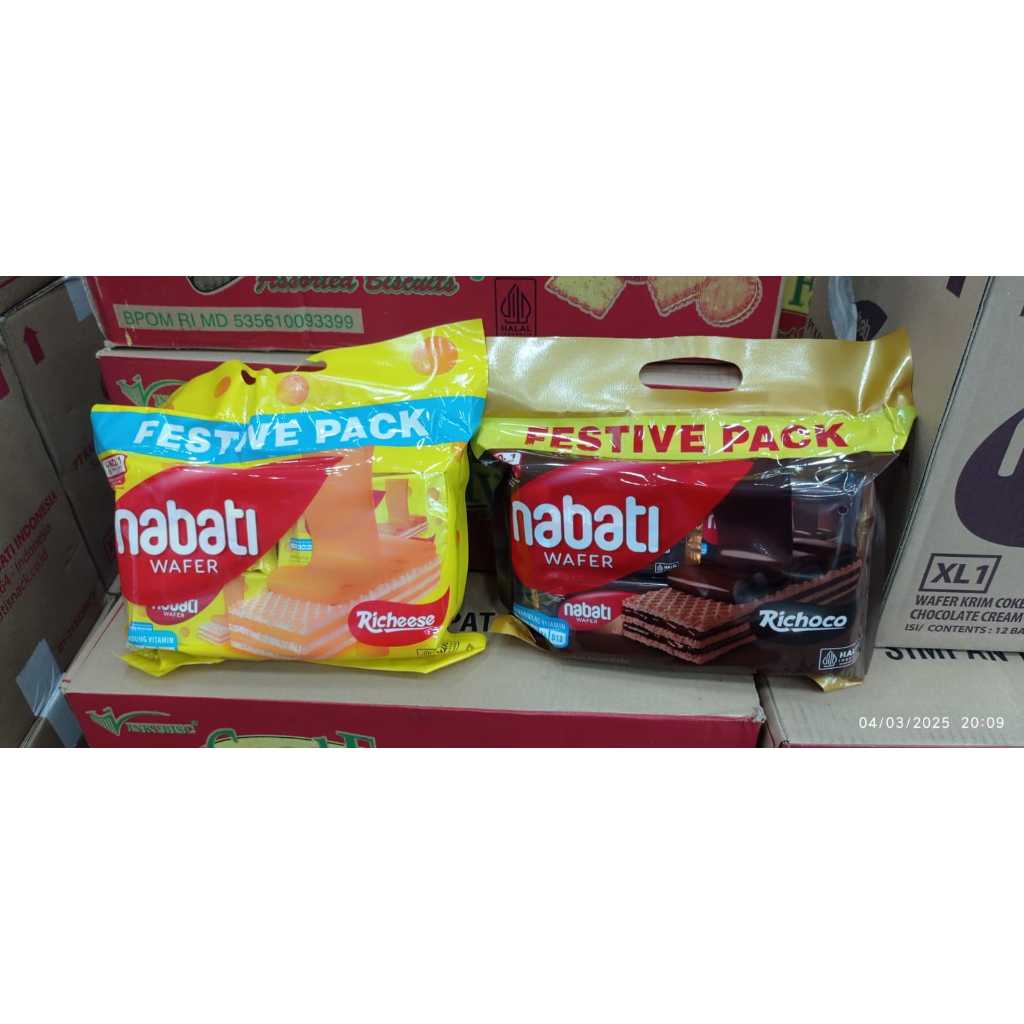 

NABATI WAFER BAG FESTIVE PACK - CHEESE DAN CHOCO 240GR