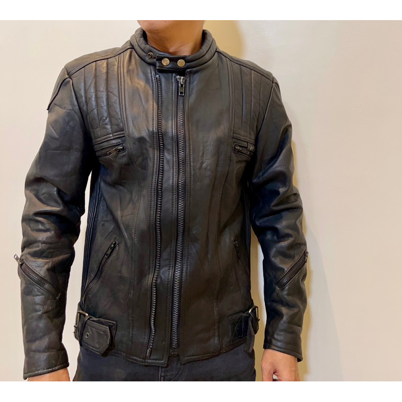 Leather Jacket Jaket Kulit Motoran Rider Biker Second Preloved