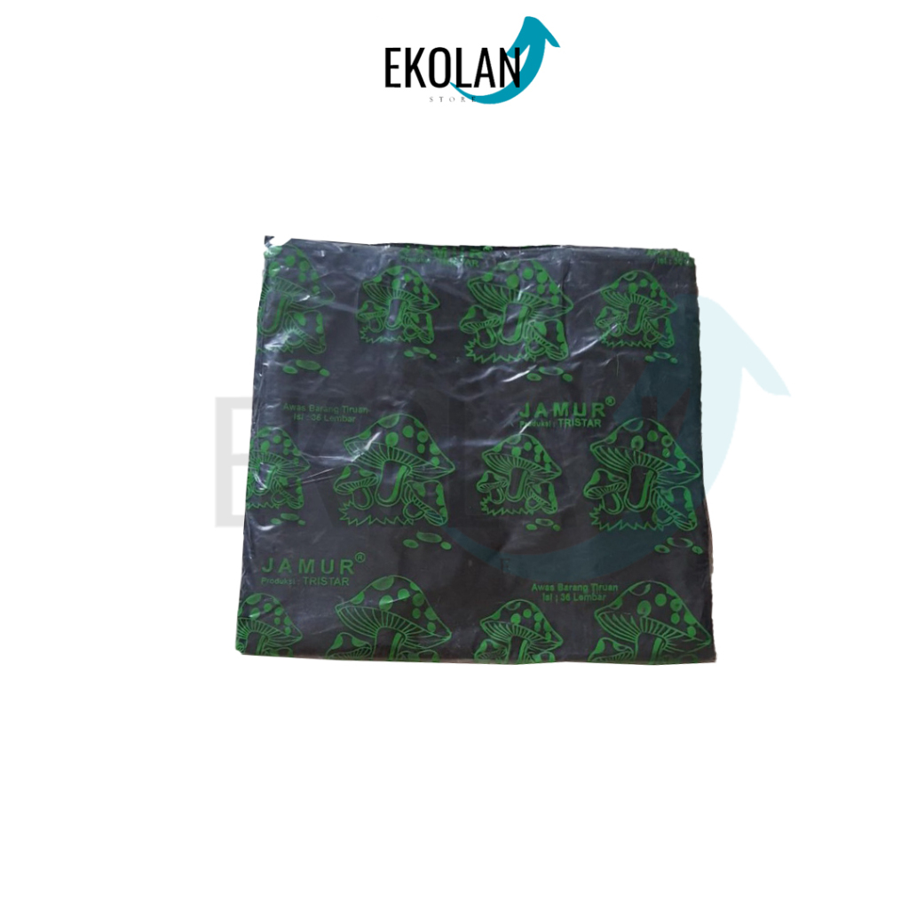Kantong Kresek Plastik Jamur Hijau KECIL Lebar 15cm