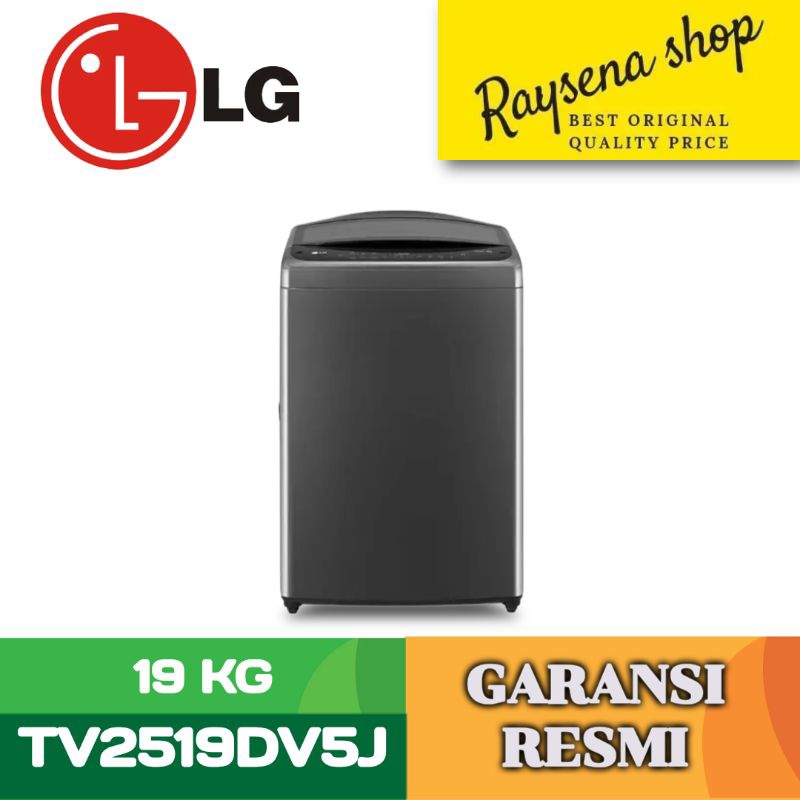 LG MESIN CUCI 1 TABUNG TOP LOAD  19 KG WASHER TV2519DV5J MESIN CUCI LG 19KG TV2519D