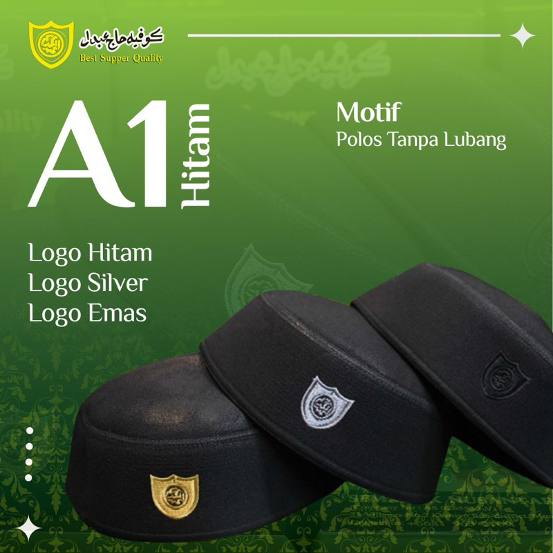 Songkok Malaysia H. Abdul Karim (Asli Impor Pattani) Kualitas A1 hitam