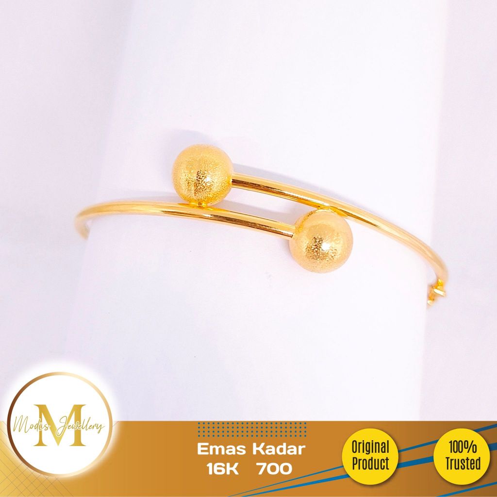 MODIS JEWELLERY - Gelang Bangle Tinju Kuning - Emas 16k  700