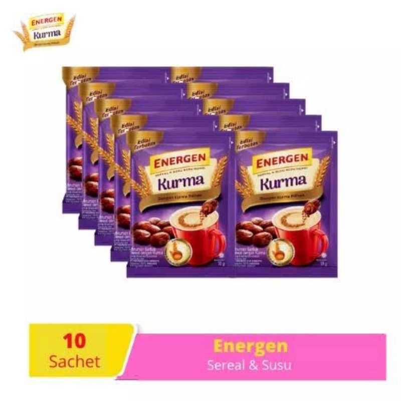

(1 Renceng) Energen Kurma 10 Sachet 30gr Murah