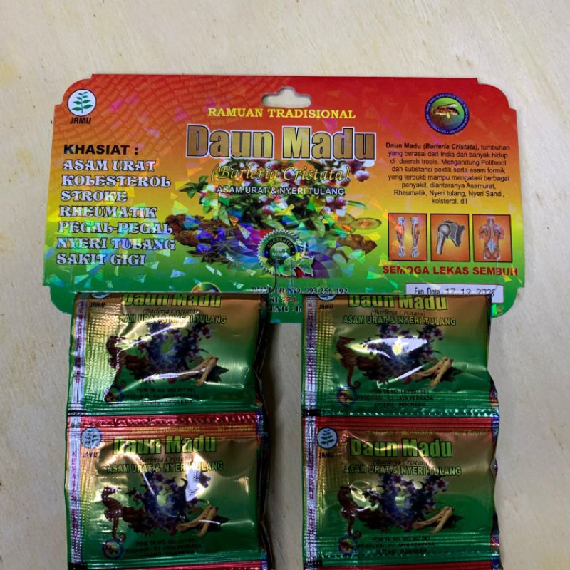 DAUN MADU KAPSUL HERBAL ASAM URAT ORIGINAL 100%