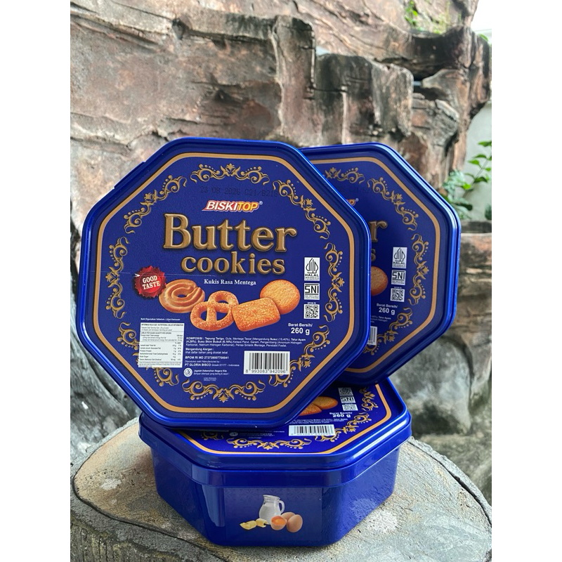 

Biskitop butter cookies segi 8 260gr 1 karton • mamayigrosir