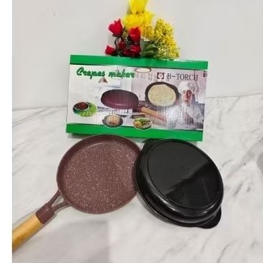 cetakan Crepes Pan 22 CM Suggo + Tatakan/kue crepes