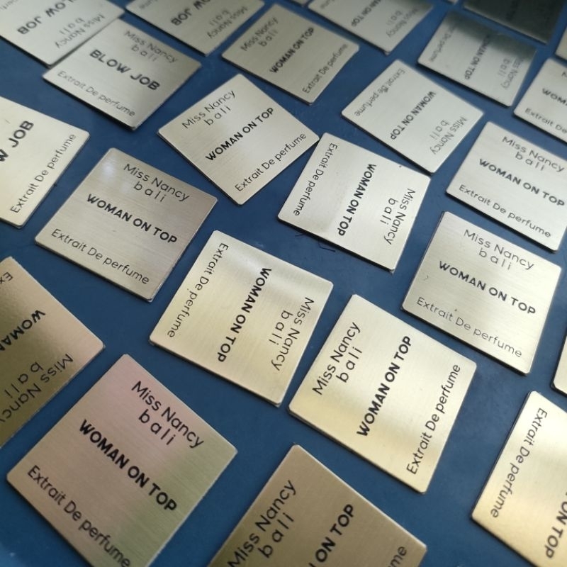

label parfum bahan besi kualitas premium, parfume