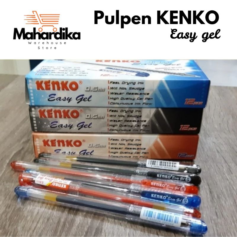 

Pen Kenko Easy Gel 0,5mm HITAM, MERAH, BIRU - 12 PCS (1 PACK)