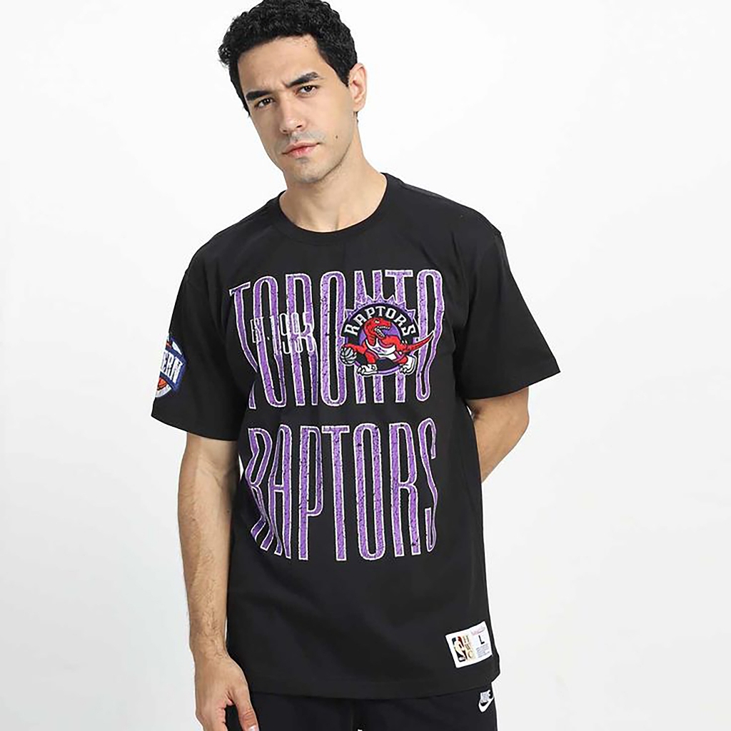 NBA Kaos Mitchell & Ness Unisex Basketball NBA Toronto Rapstors T Shirt L & XL BNWT Original 100%