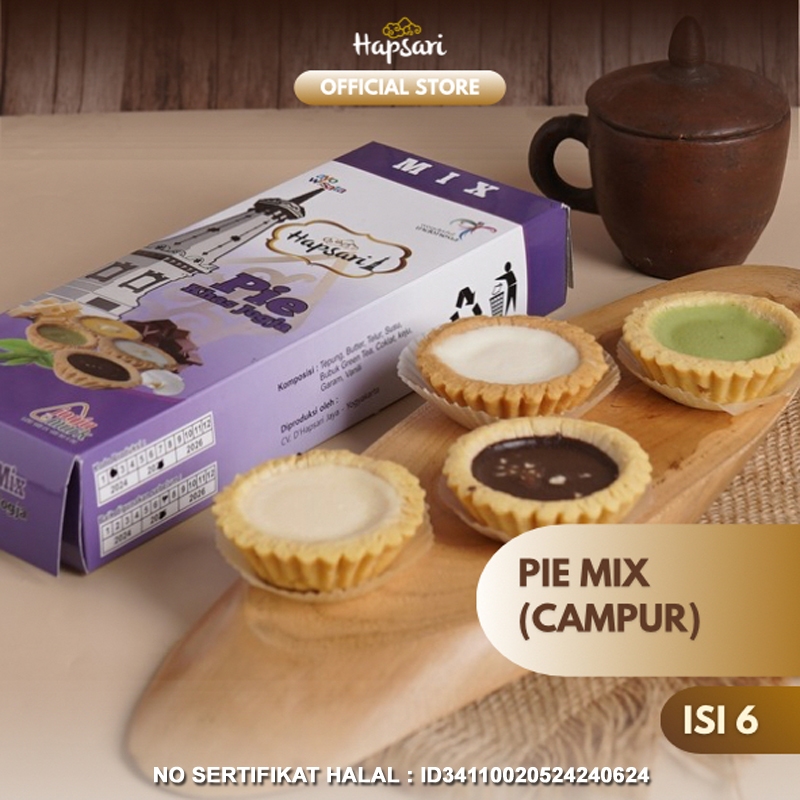 

HAPSARI COOKIES Pie Mix 4 Rasa (Isi 6) | Oleh-oleh Khas Jogja