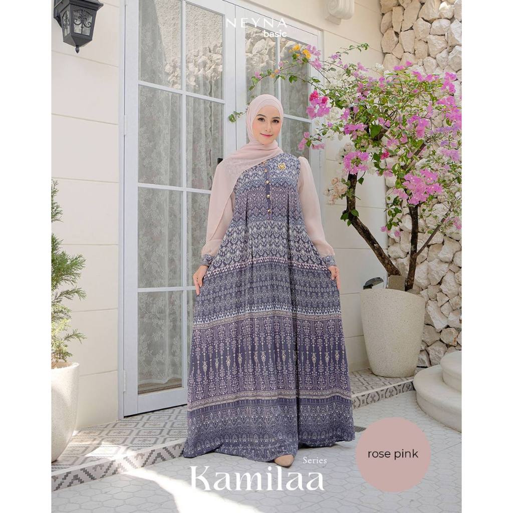 Gamis Dress Kamilaa Series By Neyna Bahan Rayon Premium