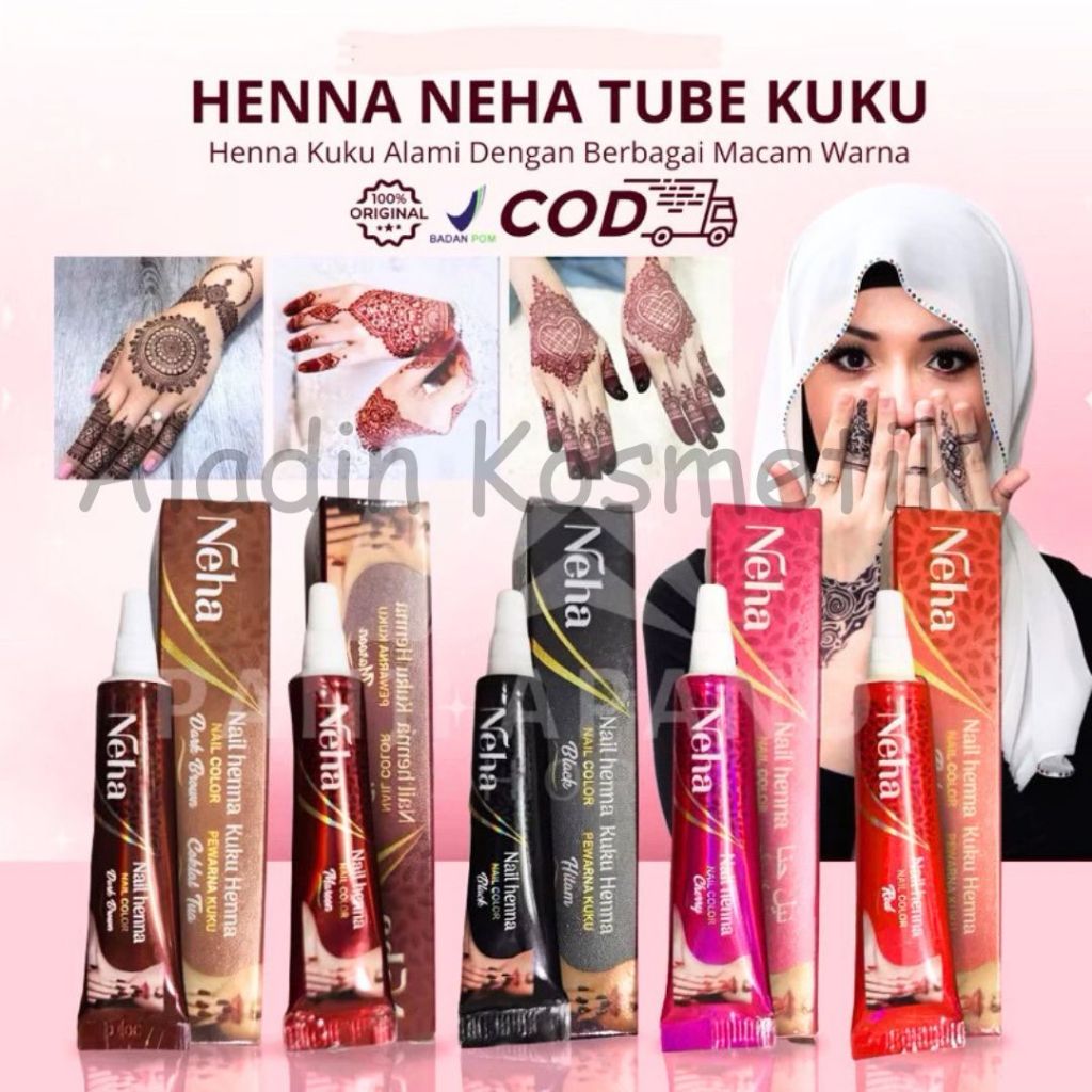Henna Neha Kuku Henna Kuku Halal Warna Tahan Lama