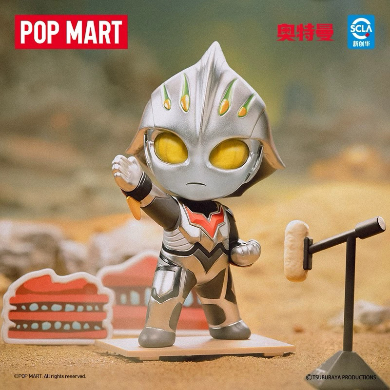 1 SET SEGEL Pop Mart Ultraman Shooting Studio Action Figure Anime Koleksi Popmart Figure Original