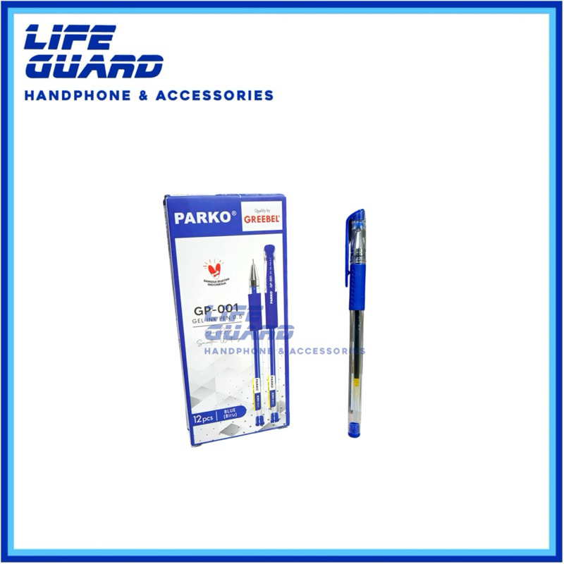 

PARKO PENA PULPEN GELL | PEN GP-001 BALLPEN 0.5 BIRU ( 1 PCS ) BOLPEN BALLPEN GREEBEL
