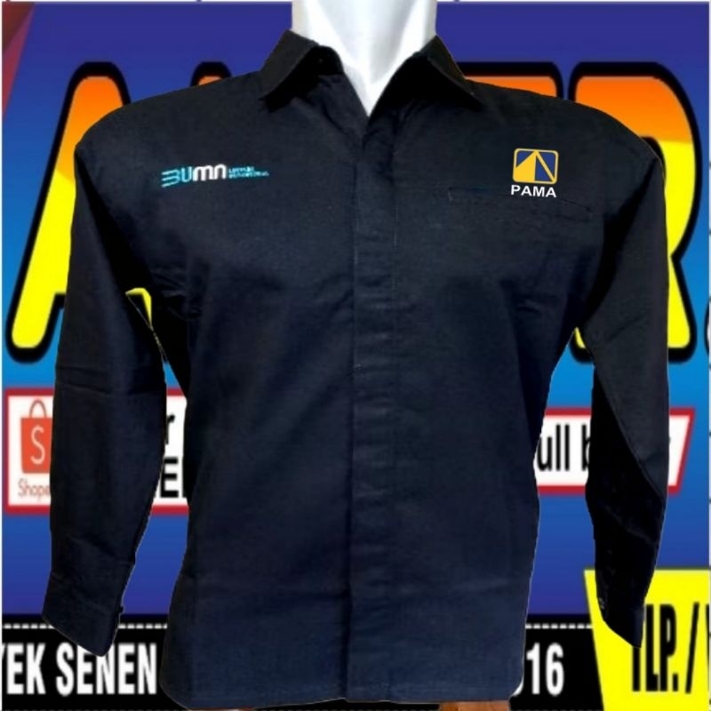 kantong 1 kemeja PT PAMA baju PT PAMA seragam PT PAMA Pdh PT PAMA kemeja kerja PT PAMA baju kerja PT