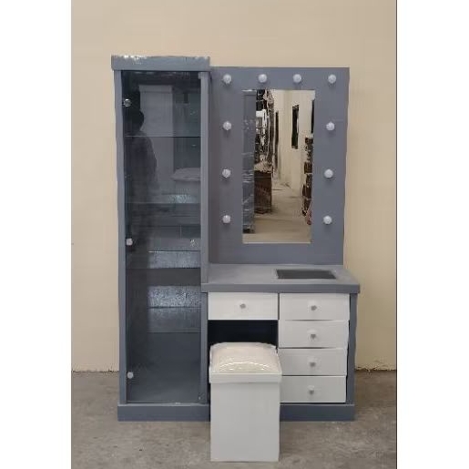 Meja rias minimalis // Meja rias Bloktik // Meja rias lampu