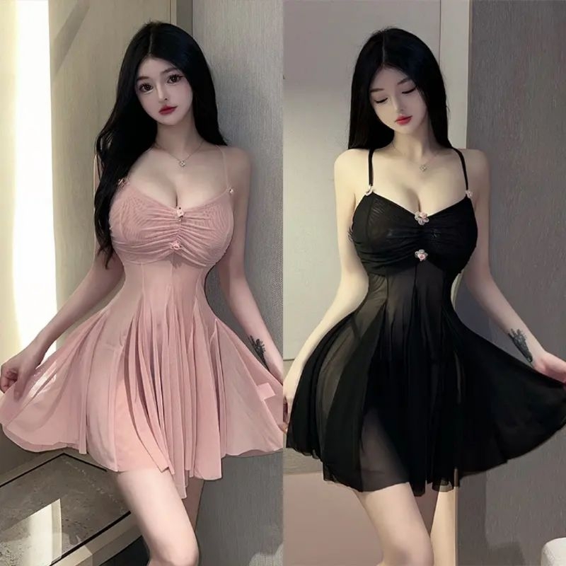 Fit XL Dress Lingerie Sexy Bahan Sifon lembut