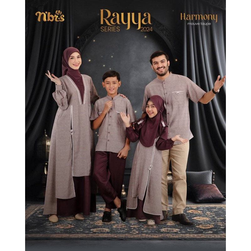 SALE 50% RAYYA SERIES HARMONY MAUVE TAUPE. GAMIS NIBRAS HARMONY/ NIBRAS DISKON termurah
