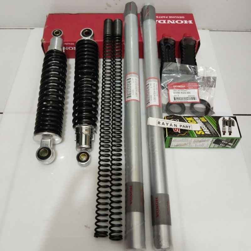 sok depan + sokbreker belakang Gl pro Megapro lama Gl pro Neotech (sok+per+sil+oli) KEH original