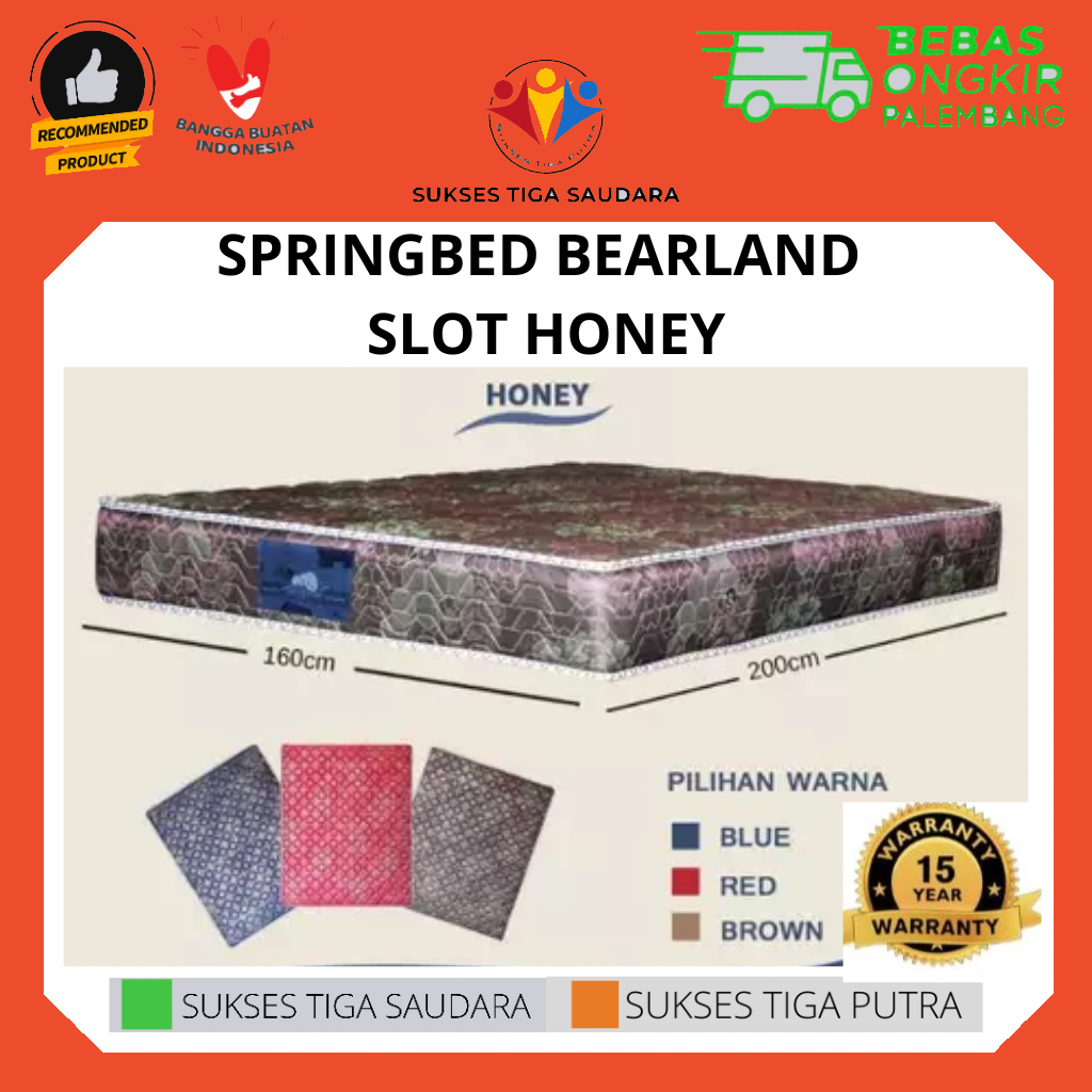 SPRINGBED OLYMPIC BEARLAND SLOT HONEY MATRAS KASUR SPRING BED TERMURAH