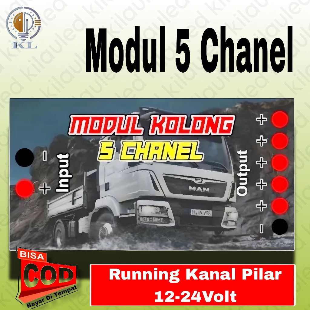 Modul Lampu Kanal Running 5 Channel – Efek Dinamis, Tampilan Keren