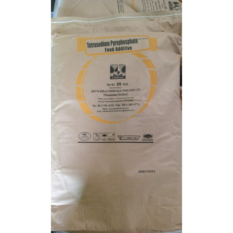 

Tetrasodiium Piirophospate 25 Kg