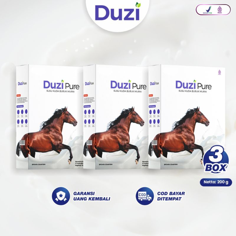 

Duzi Pure Susu Kuda Original Atasi Nyeri Sendi , Asam Urat 3 BOX
