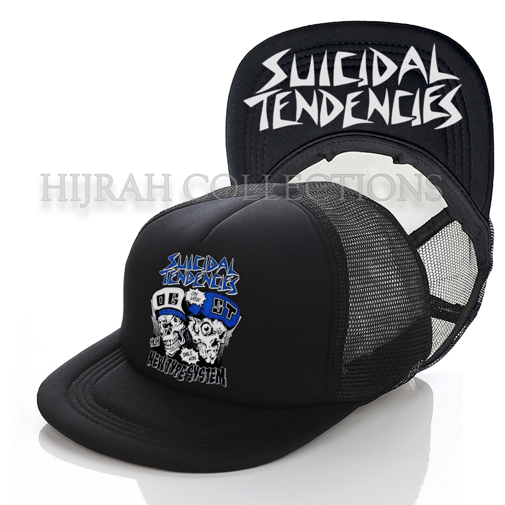 SUICIDAL TENDENCIES Topi Snapback / Trucker jaring Premium distro topi musik Band Suicidal tendencie