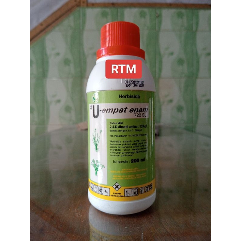 U-46 /U - empat enam 200 ml Herbisida Sistemik Pembasmi Gulma Pada Tanaman Padi