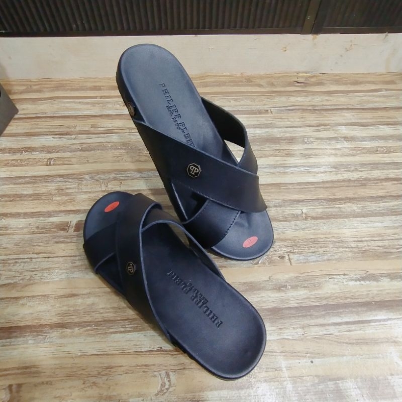 sandal kulit asli pria Philipp plein sendal kokop silang foto asli