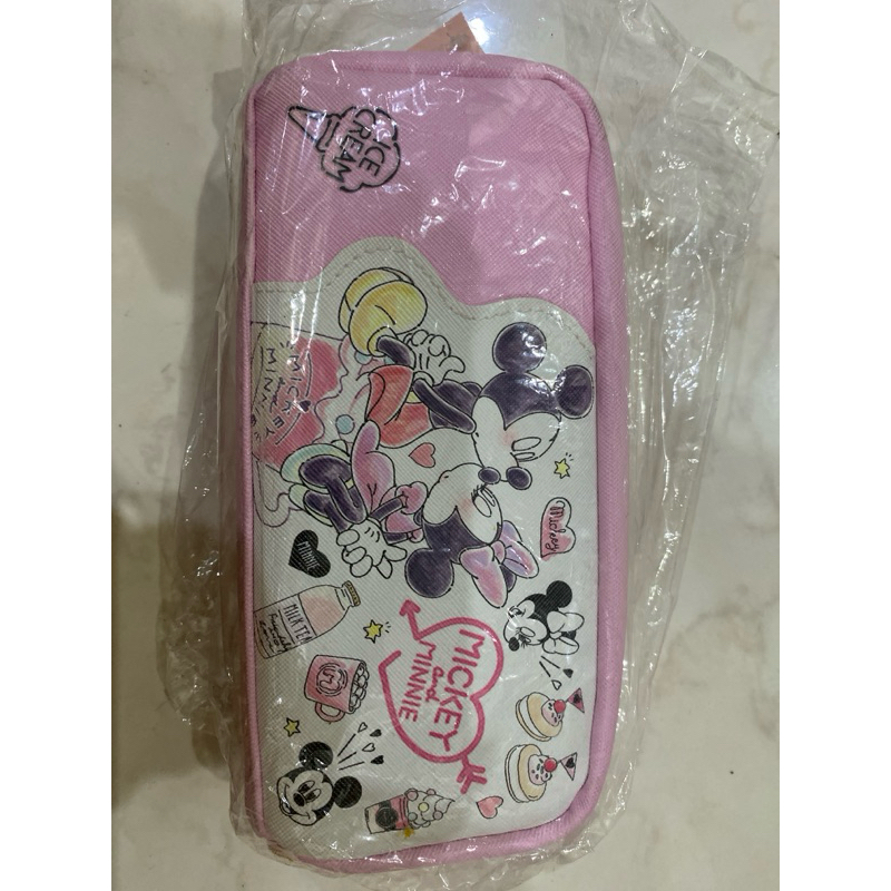 

mickey and minnie kotak pensil pink asli disney