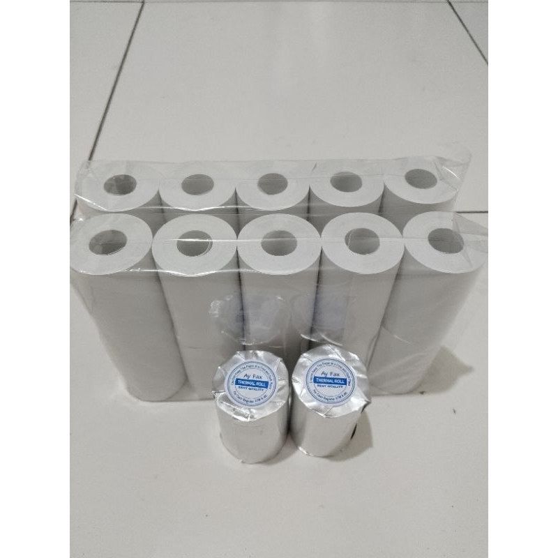 

Ay00! kertas kasir thermal edc bluetooth 58x40mm paket 10 roll