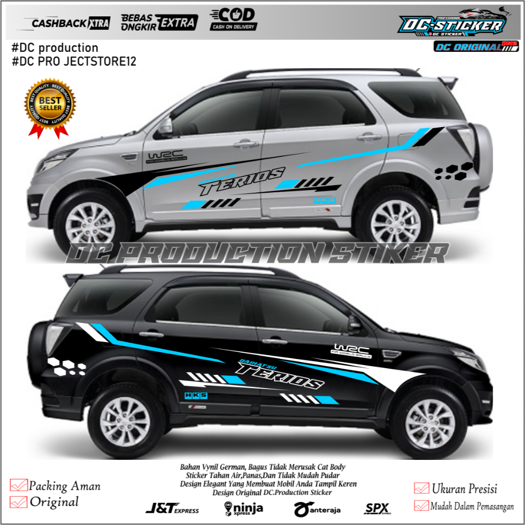Stiker Striping List Sporty Stiker Mobil Rush Terios Stiker Stiker Cutting Mobil Daihatsu Terios