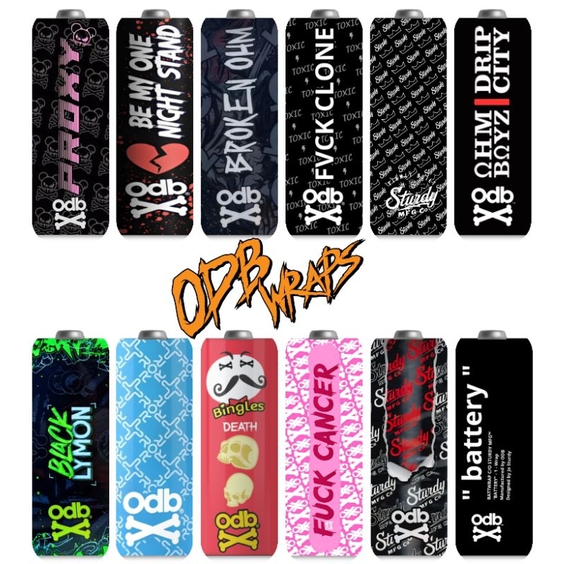 Jaka Custom - Skin Stiker Wrap Baterai 18650 Motif ODB Rare Full Desain Untuk Melindungxi Dan Memper