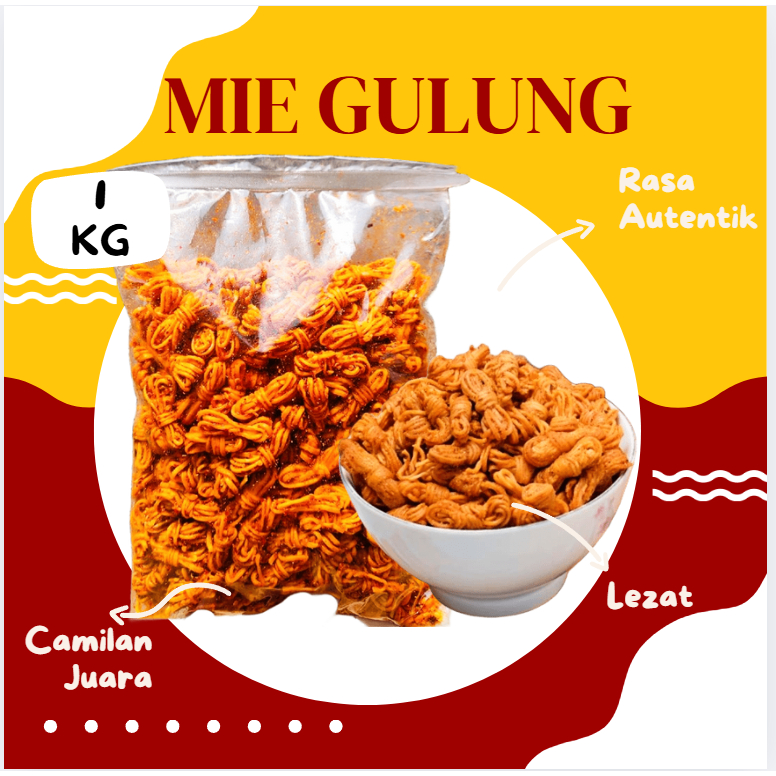 

1KG MIE ENAK RENYAH GURIH MIE GULUNG MIE LILIT MIE KERING ORIGINAL EXTRA PEDAS