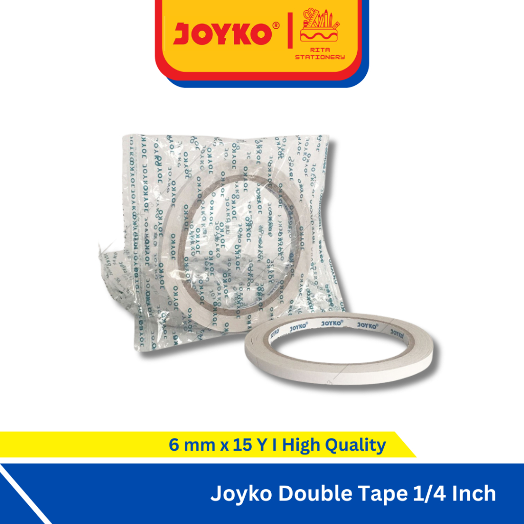 

Joyko Double Tape 1/4 Inch Kecil Mini / Double Tipe 6 mm x 12 Y - Satuan Eceran