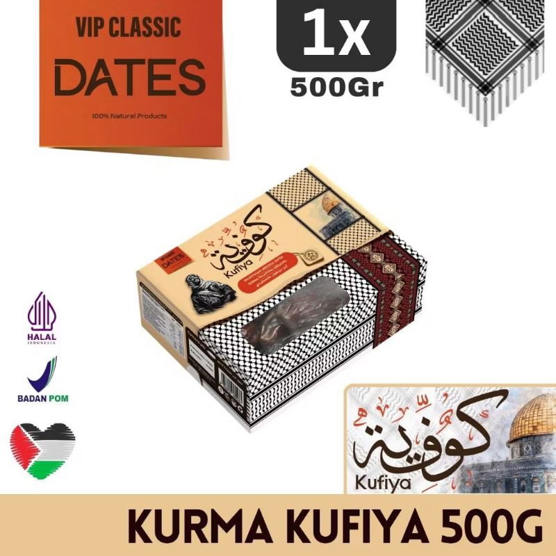 

Kurma Medjool Palestina JUMBO Kufiya VIP Classic 500gr