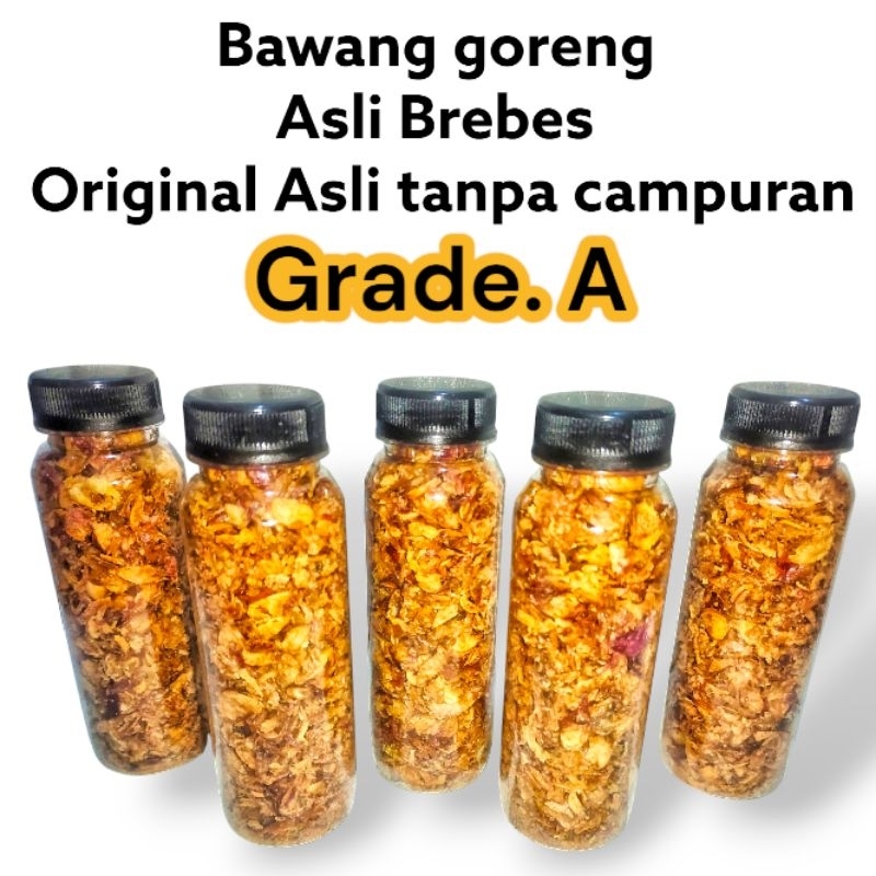 

Bawang Goreng Asli Brebes 150 Gram grade A Tanpa Campuran Bawang Merah Original
