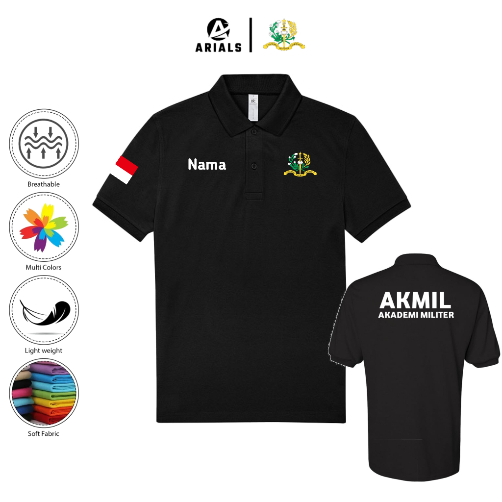 Arials Polo shirt Baju Kaos Kerah AKMIL Akademi Militer