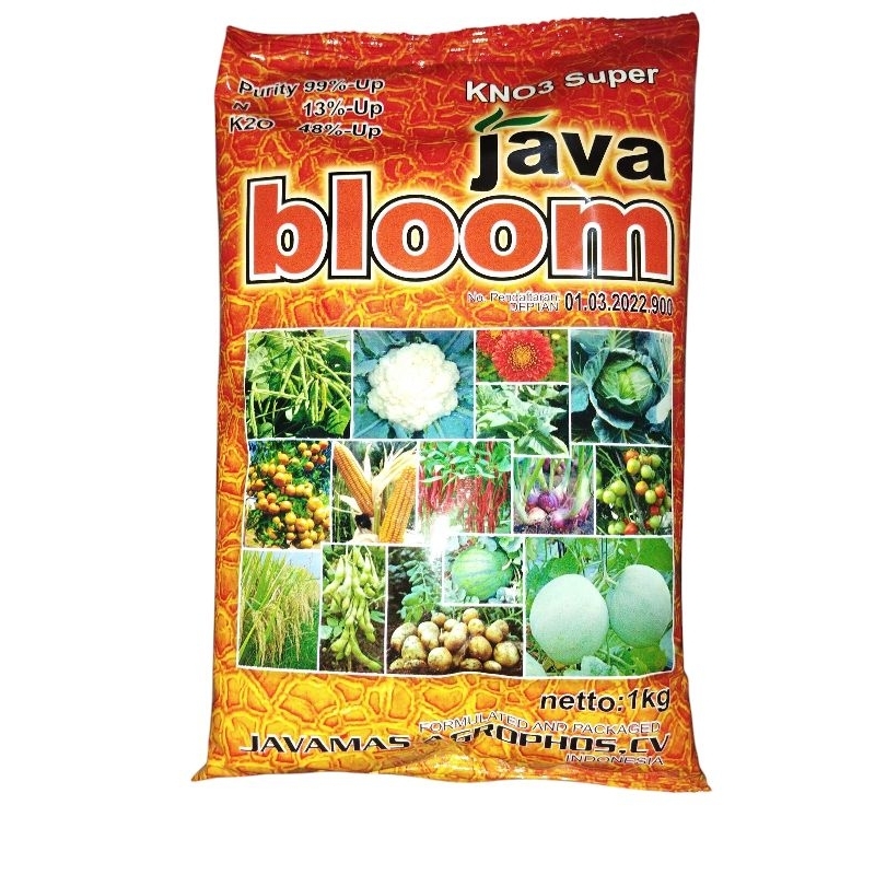 Java Bloom 1kg – Pupuk KNO3 Putih Murni, 99% Purity untuk Pertumbuhan Maksimal