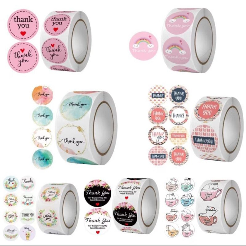 

STIKER THANK YOU / STIKER ROLL 100PCS /LABEL ROLL STIKER