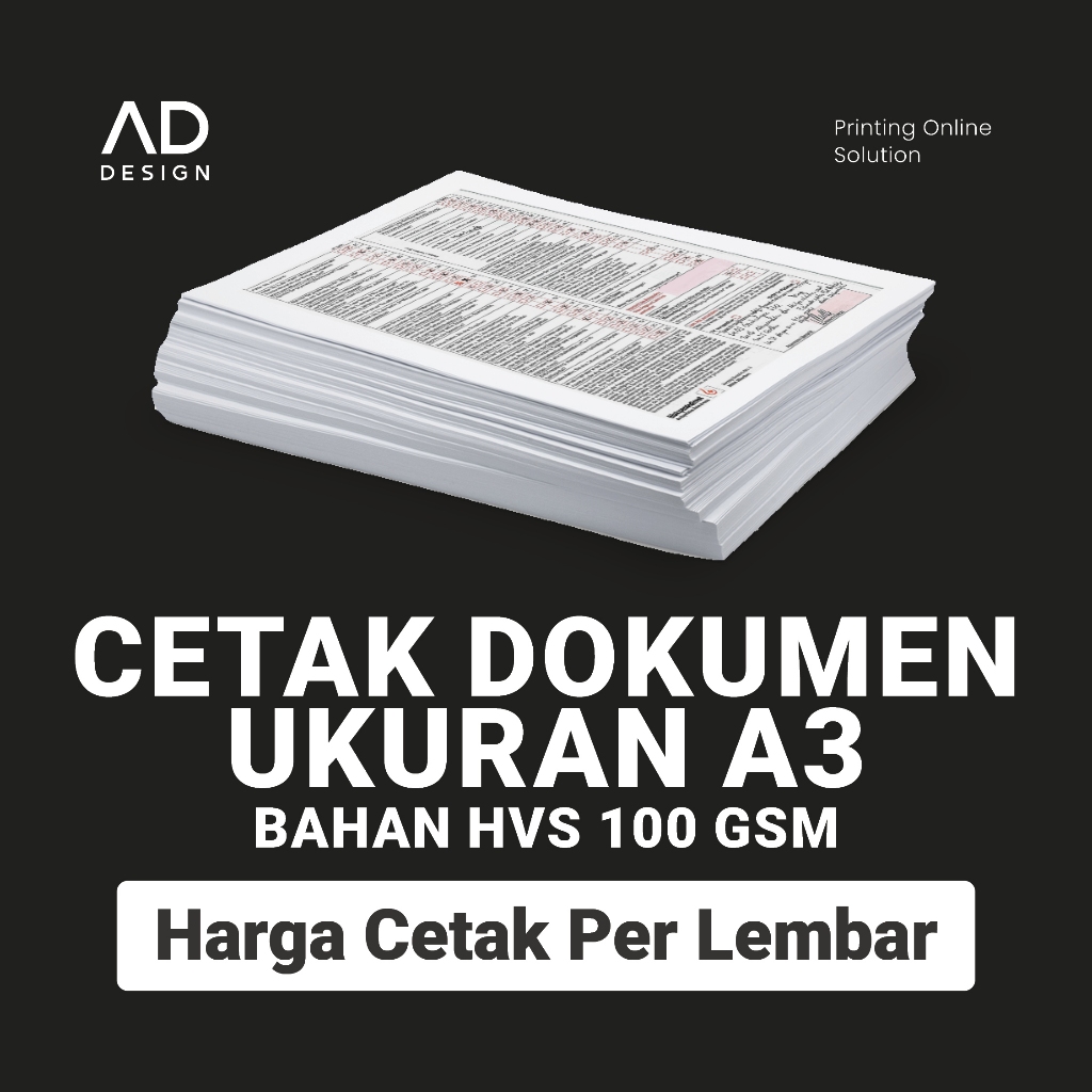 

PRINT DOKUMEN, CETAK DOKUMEN UKURAN A3 BAHAN HVS 100 GSM