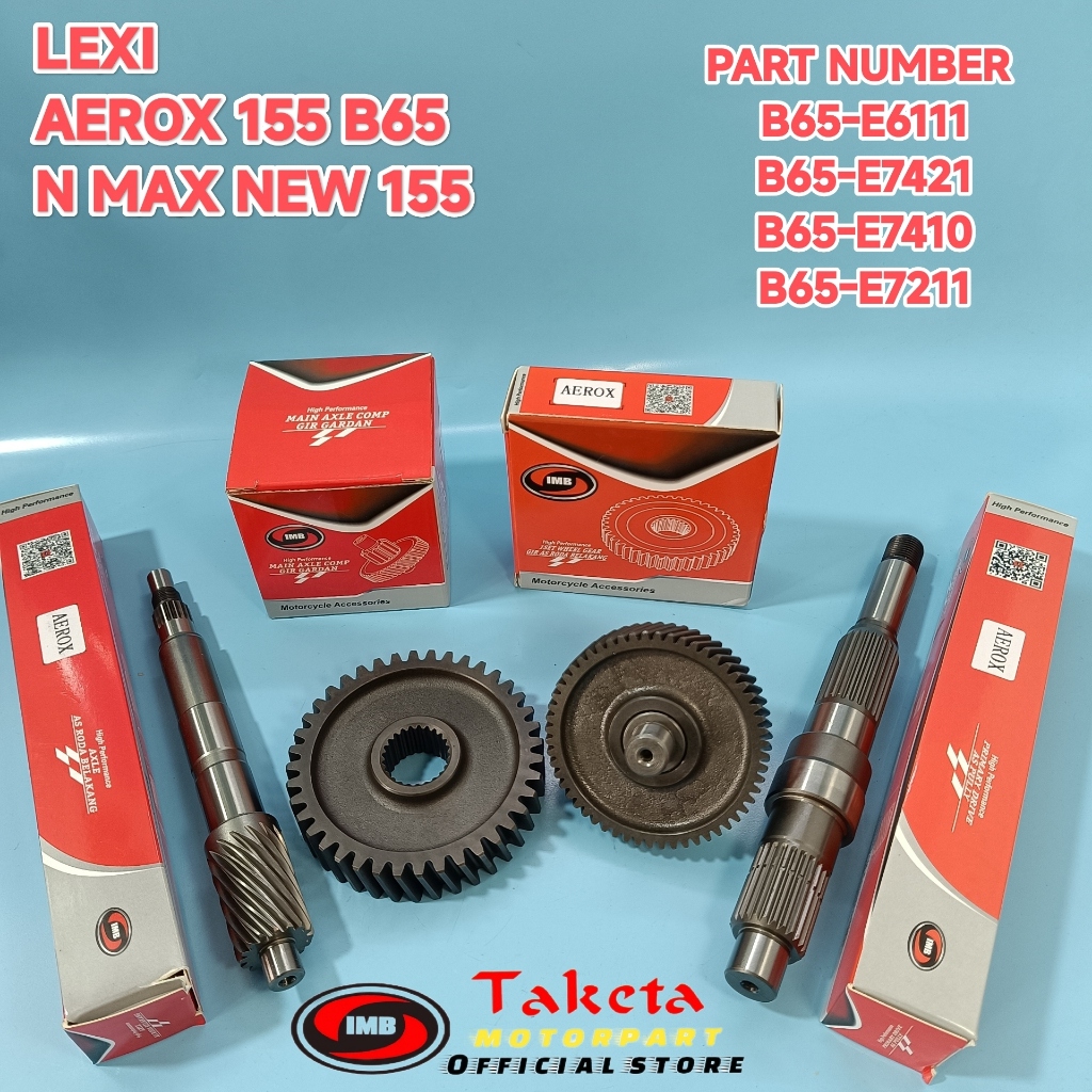 GIR GAER RASIO SET GARDAN AS PULLY AS RODA AEROX 155 (B65) / LEXI 125