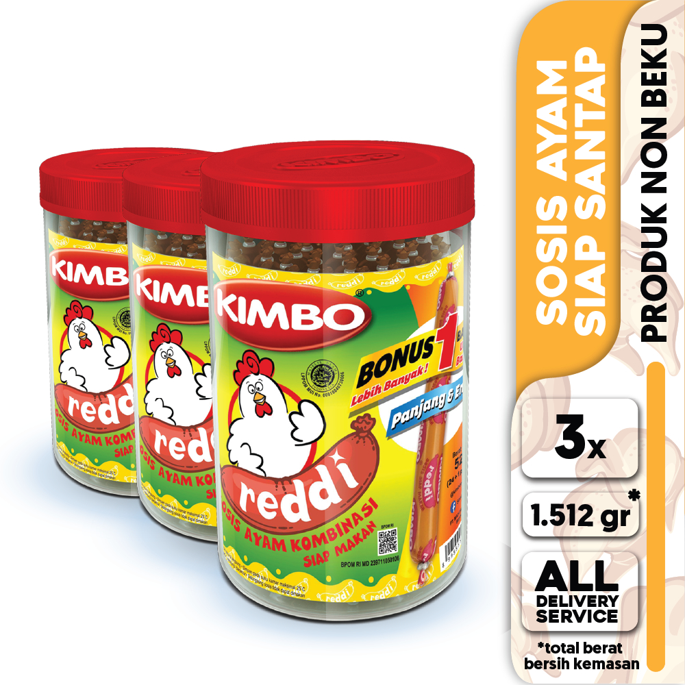 

KIMBO Reddi Sosis Ayam Toples Triple Pack