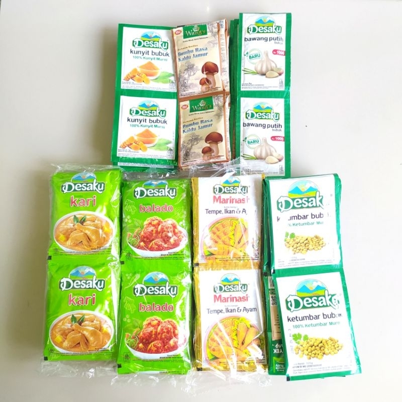 

bumbu desaku renceng marinasi balado kari ketumbar kunyit kaldu jamur bawang putih