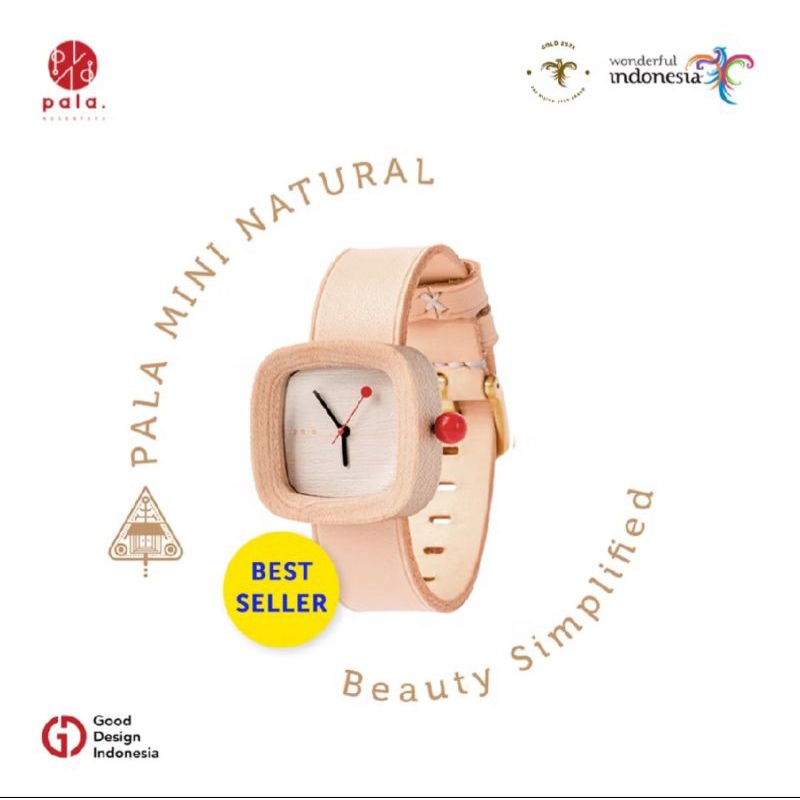 PALA NUSANTARA natural jam tangan kayu dan kulit