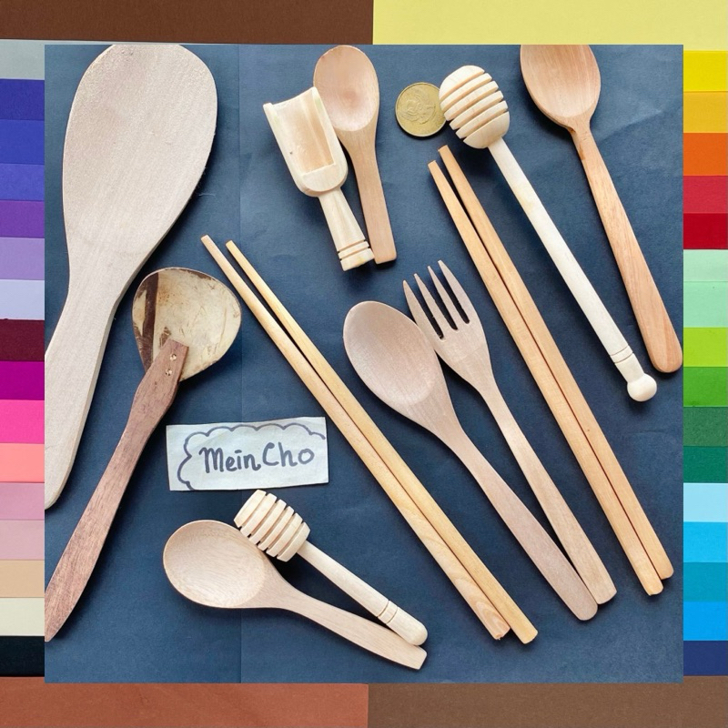 Sendok Kayu Garpu Kayu Sendok Jadul Vintage Properti Foto Props Pernik Pelengkap Foto Produk Makanan