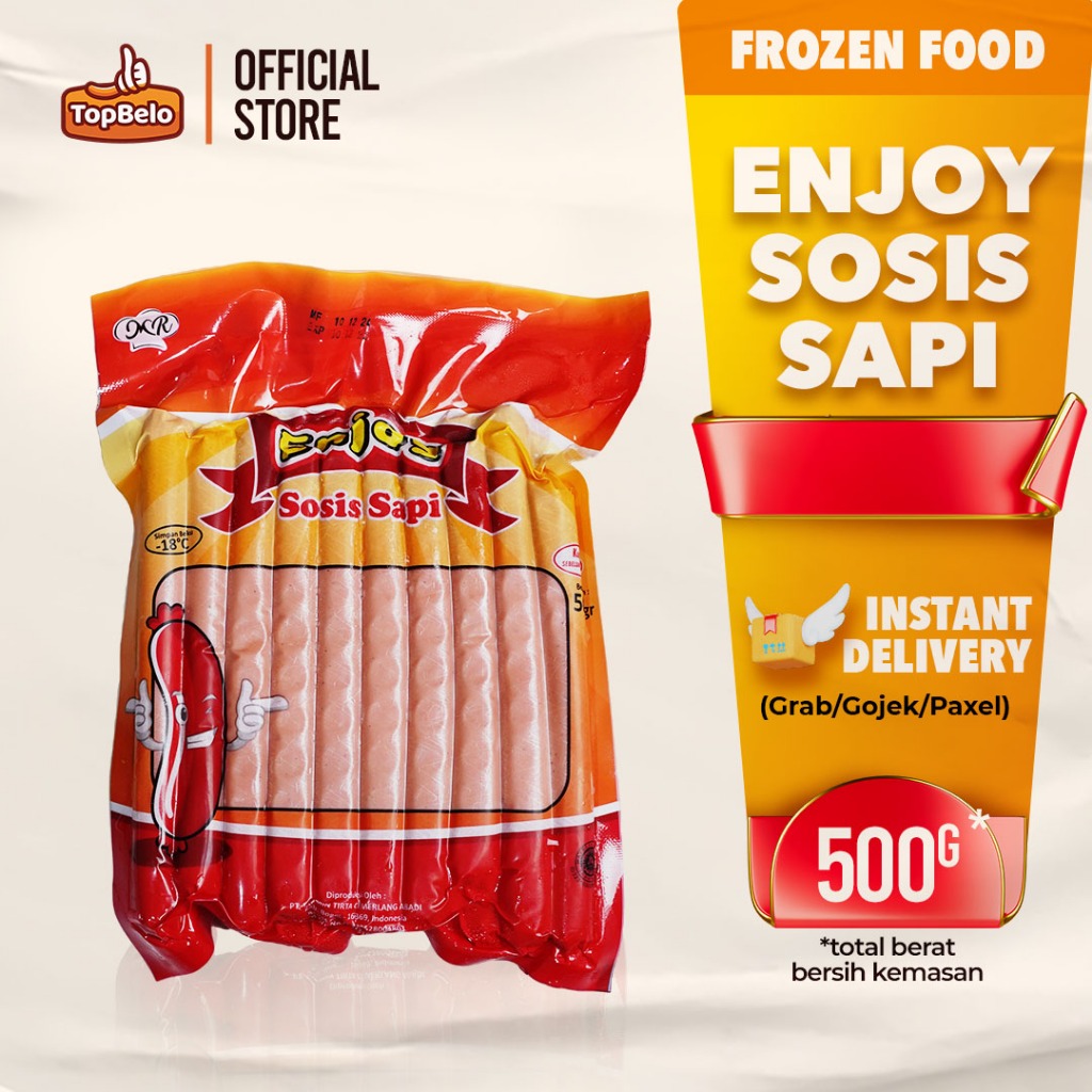 

Enjoy Sosis Sapi 500 gram Isi 18pcs