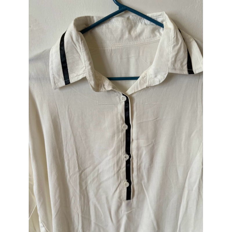 BLOUSE TUNIK KATUN RAYON PUTIH